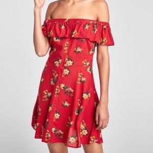 ZARA off the shoulder floral dress
